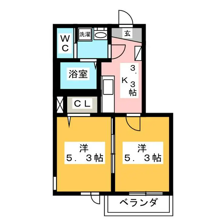 グラシアス城山 1階階 間取り