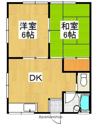 相沢ハイツ(2DK/1階)の間取り写真