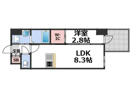 セレニテ日本橋エクラ(1LDK/10階)の間取り写真