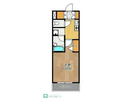 タウンハウス日吉K(1K/3階)の間取り写真