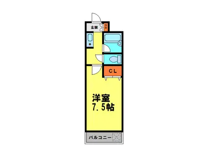SEIKA(1K/2階)の間取り写真