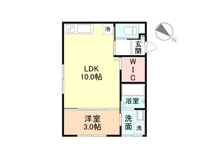 FELICE千成町(1LDK/2階)の間取り写真