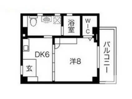 桜レジデンス宿院(1DK/6階)の間取り写真