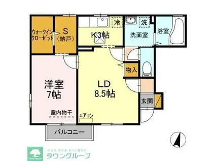 吉野ハイツIII(1SLDK/1階)の間取り写真