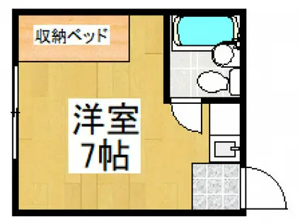 エスポワール八坂(ワンルーム/2階)の間取り写真