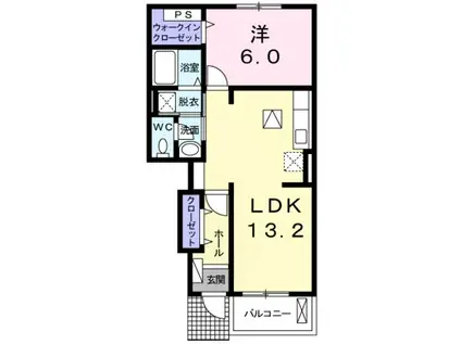 ハイツ グレース(1LDK/1階)の間取り写真