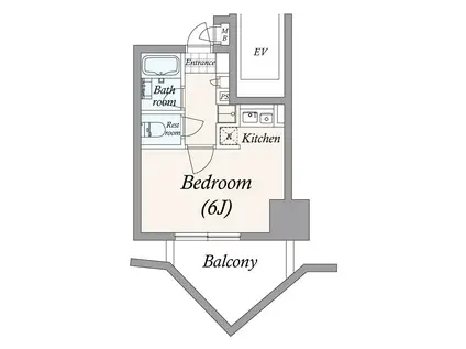 菱和パレス高輪台(ワンルーム/9階)の間取り写真