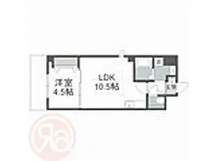 オルゴグラートNAMBA(1LDK/11階)の間取り写真