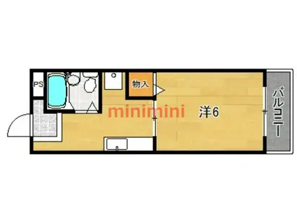 奥田マンション(1K/1階)の間取り写真