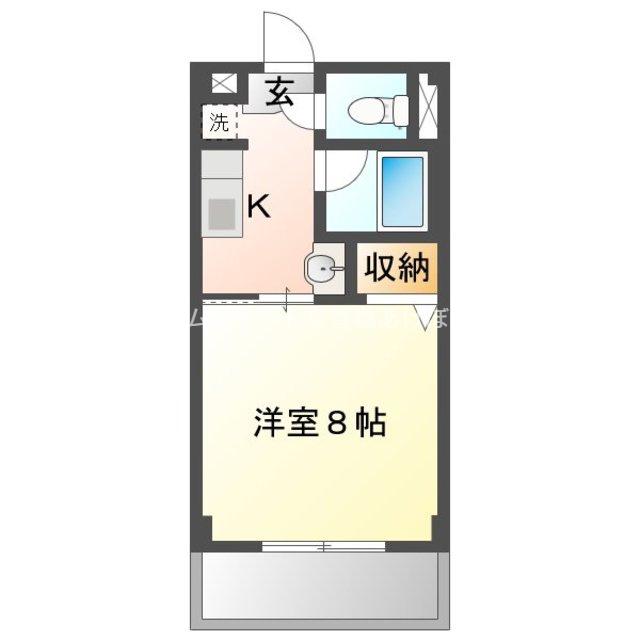 ソフィア(1K/1階)の間取り写真