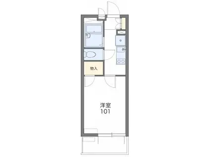 レオパレスケー ファイブ(1K/4階)の間取り写真