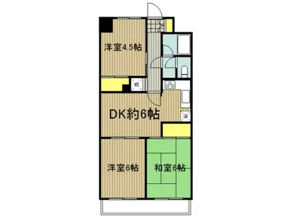 FOREST MANSION武蔵浦和(3DK/6階)の間取り写真