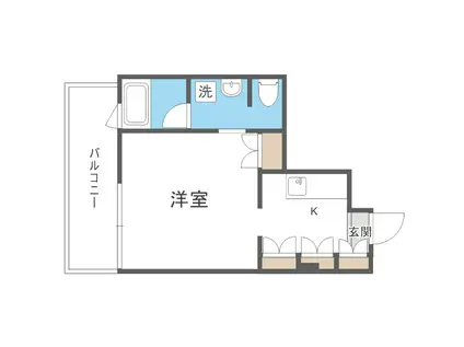 ラフィネタワー札幌南3条(1K/5階)の間取り写真