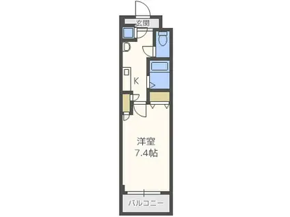 MARION KITAHORIE ANNEX(1K/2階)の間取り写真