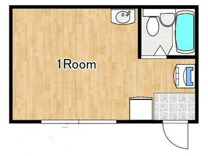 井上アパート(ワンルーム/1階)の間取り写真