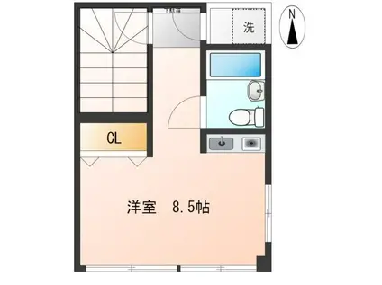 リトルボックス(ワンルーム/4階)の間取り写真