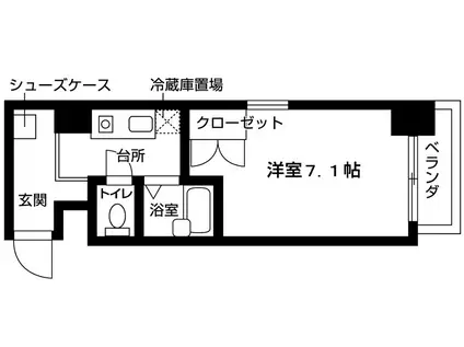 ROSE HILL(1K/5階)の間取り写真
