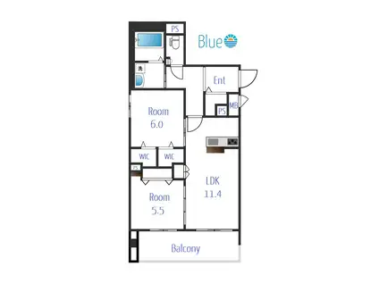 FK&Y(2LDK/7階)の間取り写真