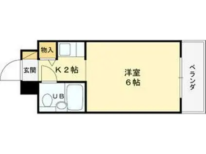 インペリアル関西エアポートA(1K/6階)の間取り写真