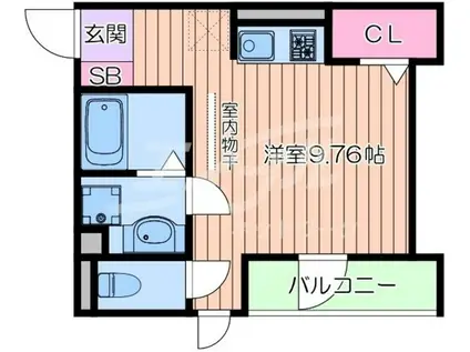 アイレックス京橋(ワンルーム/2階)の間取り写真