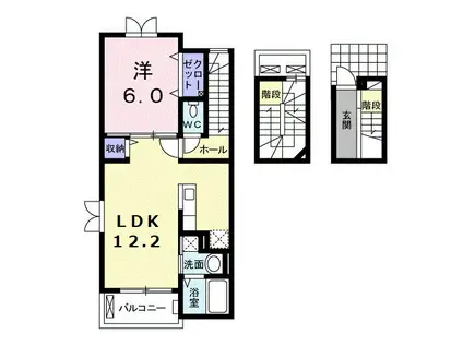 アクティーフ(1LDK/3階)の間取り写真
