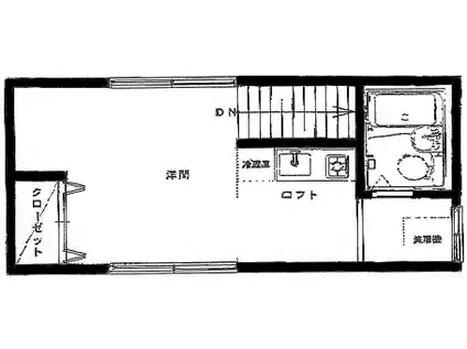 NSハイム(ワンルーム/2階)の間取り写真