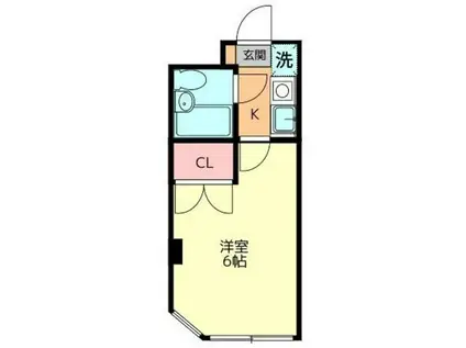 ラ・メゾンモネ(1K/1階)の間取り写真