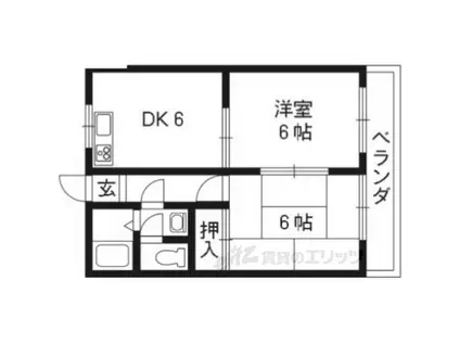 中村マンション(2DK/2階)の間取り写真