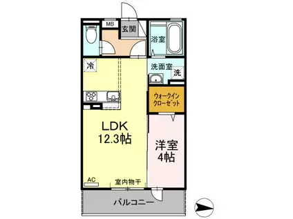 A-BRIGHT(1LDK/3階)の間取り写真