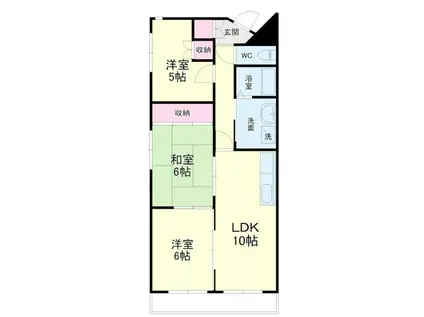 シティプレイス(3LDK/6階)の間取り写真