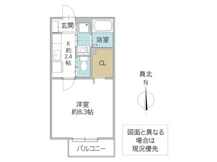 サンライフタカクワ B(1K/2階)の間取り写真