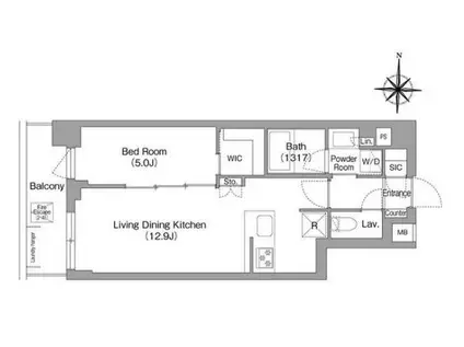 コンフォリア・リヴ永福町(1LDK/3階)の間取り写真