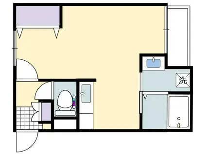 LUCE(ワンルーム/1階)の間取り写真