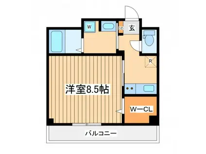 エムフェリーチェ(1K/2階)の間取り写真