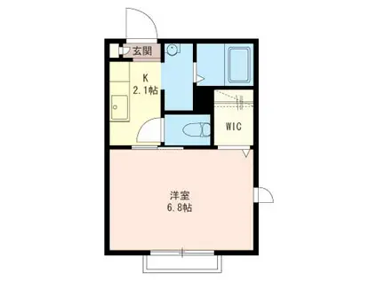 ソレイユ杉並 I(1K/1階)の間取り写真