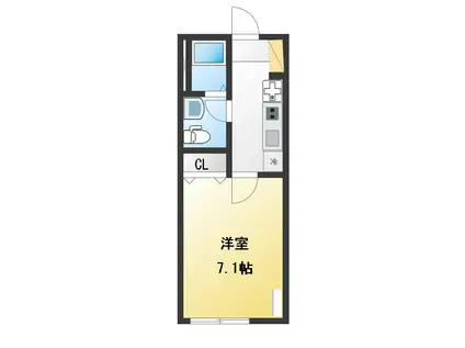 ANON TERRACE 二俣川(1K/2階)の間取り写真