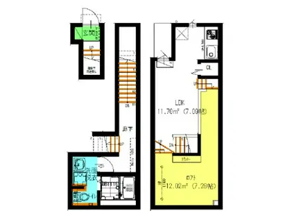 RADIANCE大江(ワンルーム/2階)の間取り写真