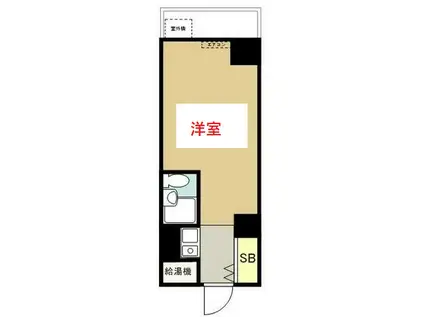 コルム目黒不動前(ワンルーム/3階)の間取り写真