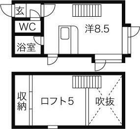 イーストサイドイン(ワンルーム/1階)の間取り写真