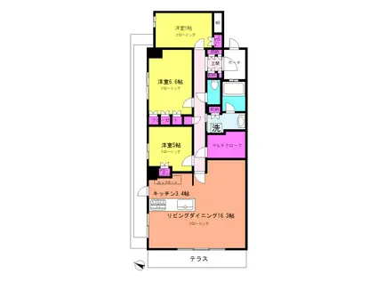 シャリエたまプラーザ(3LDK/2階)の間取り写真