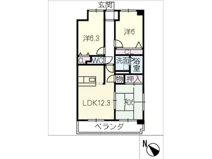 BE-COMMON(3LDK/4階)の間取り写真