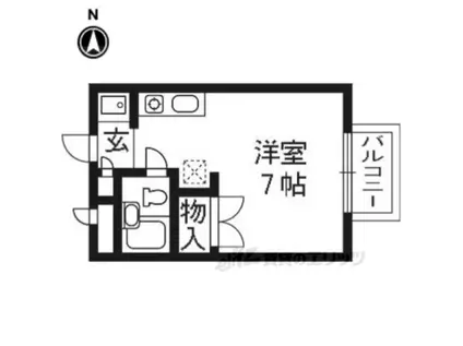 メゾン高木(1K/2階)の間取り写真