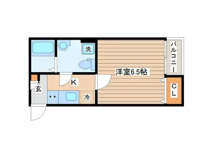 やまねこ1号館(1K/1階)の間取り写真