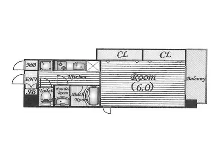 アクアプレイス梅田III(1K/7階)の間取り写真