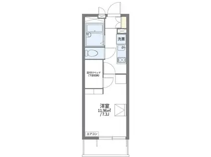 レオパレスバンリュ(1K/3階)の間取り写真