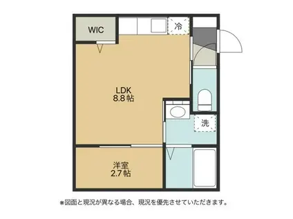 INTEGRAL NISHIKIMACHI(1LDK/1階)の間取り写真