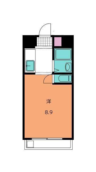 磐田グレイス第1マンション(ワンルーム/3階)の間取り写真