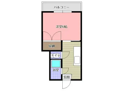 松井マンション(1K/3階)の間取り写真