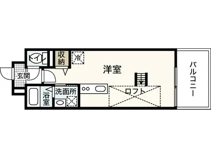 YSKBLD(ワンルーム/4階)の間取り写真