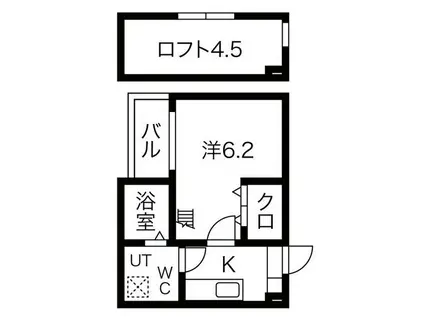 リヴェール小幡南(1K/1階)の間取り写真